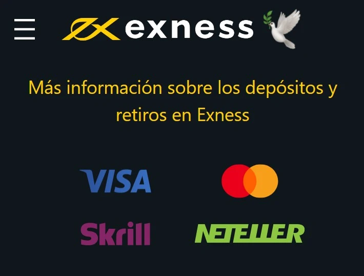 Exness depósitos y retiros.