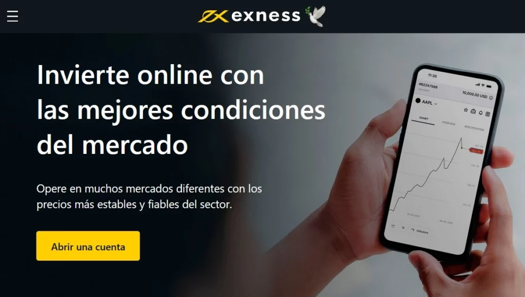 Plataforma de negociación en línea Exness