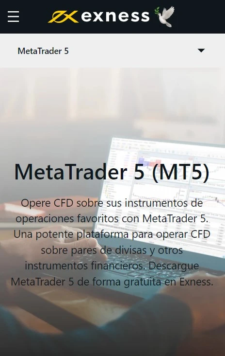 Plataforma Exness MetaTrader 5