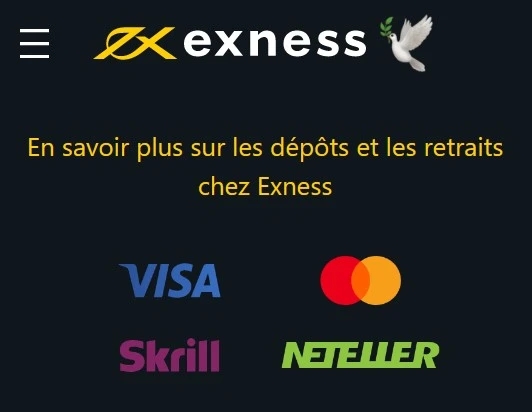 Déposer un compte de trading Exness