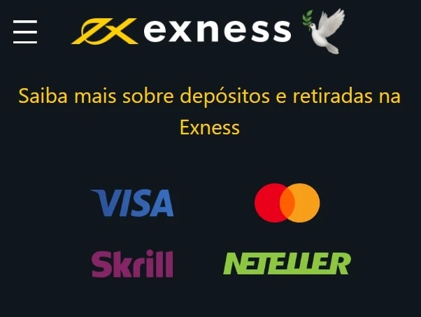 Opções de pagamento Exness