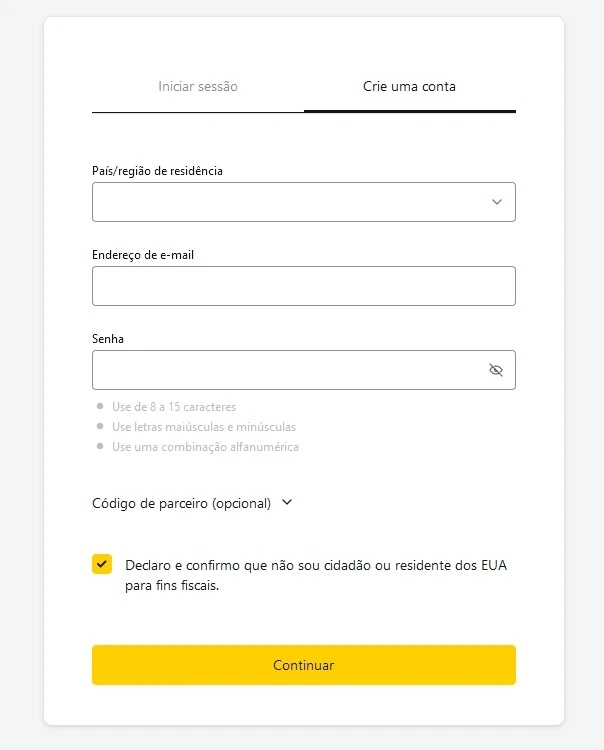 Requisitos para documentos para verificação