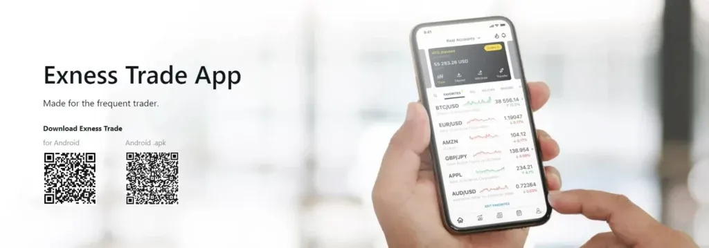 Téléchargement de l'application Exness Trade