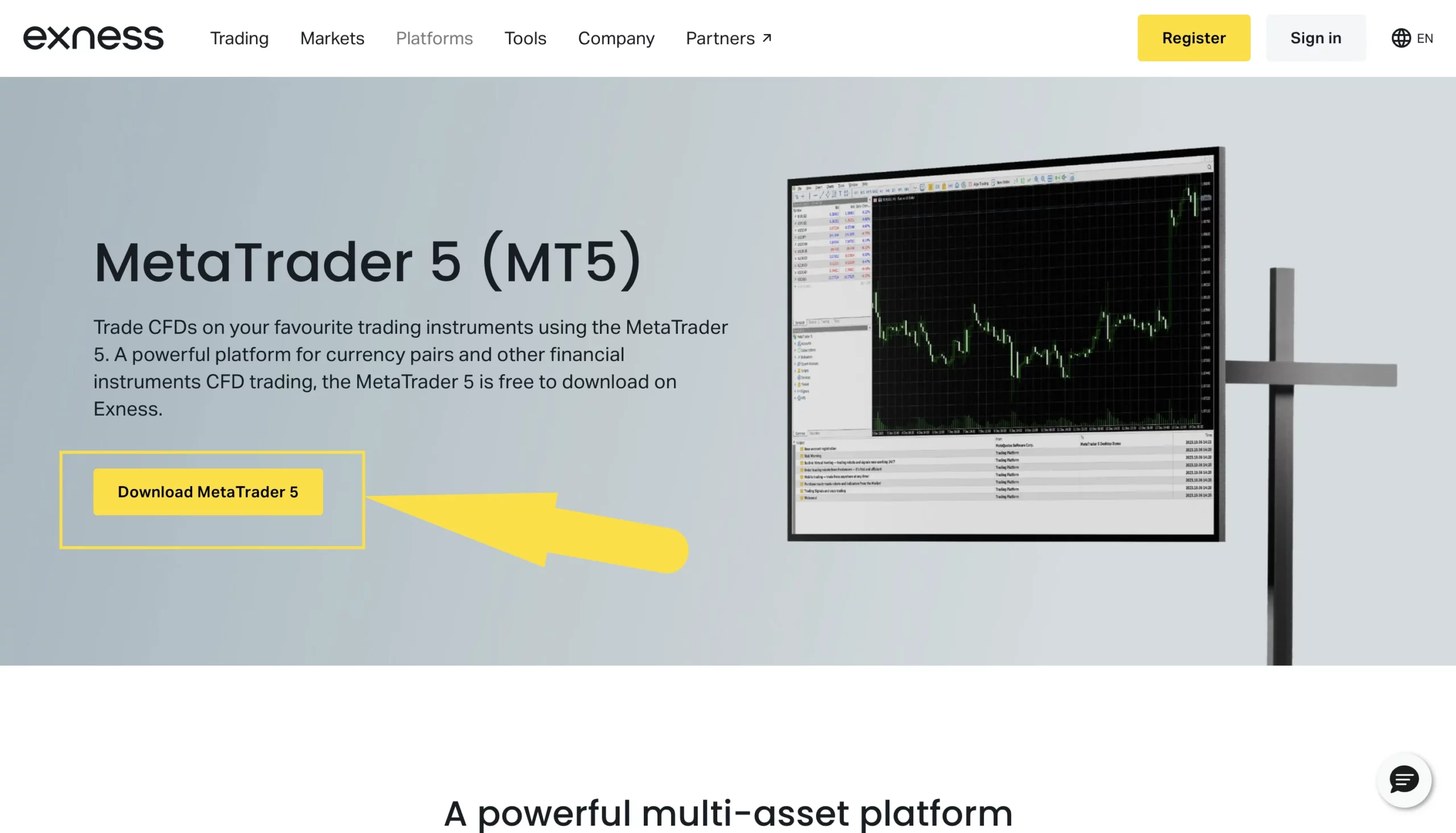 Exness Metatrader 5 Download for PC