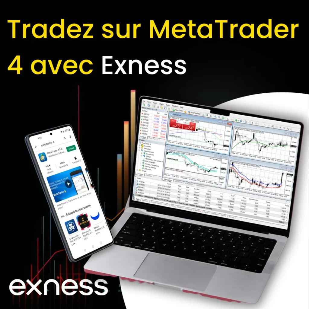 Téléchargez MetaTrader 4 depuis Exness
