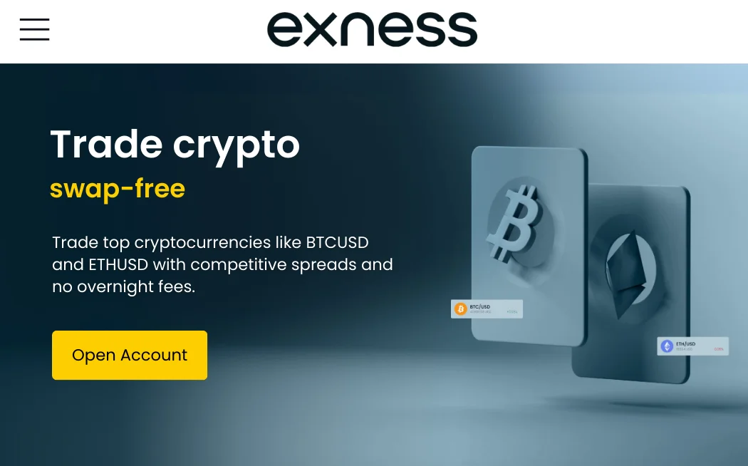 Cryptocurrencies with Exness